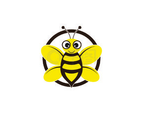 蜜蜂标志模板矢量图标插图设计