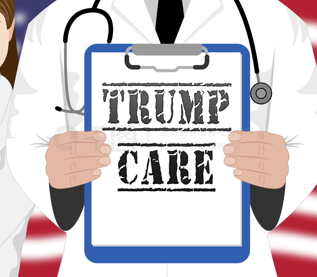 Trumpcare  Trump Care Health ϳ Obamacare AcaҽƱշΧ - 3d ͼ