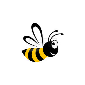 蜜蜂标志矢量图标插画设计