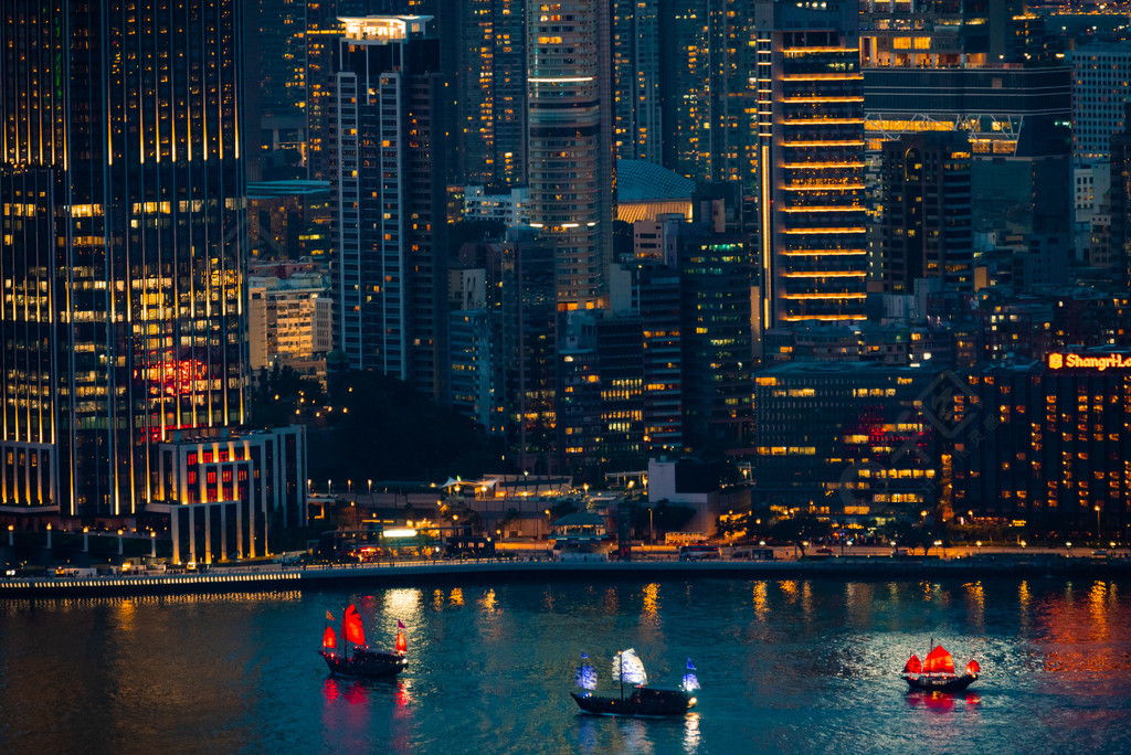 香港夜景山景