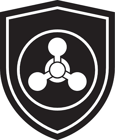 化学武器盾牌的图标防御,保护或安全标志,标志