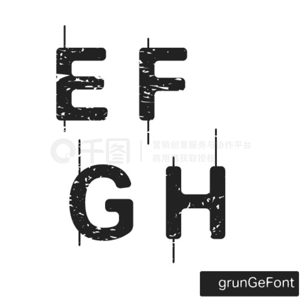 ĸ grunge ģ塣һĸ EFGH ־ͼꡣʸͼ