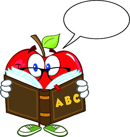 00微笑的苹果老师性格读一本书与语音泡沫000教育,高中,技术和人的