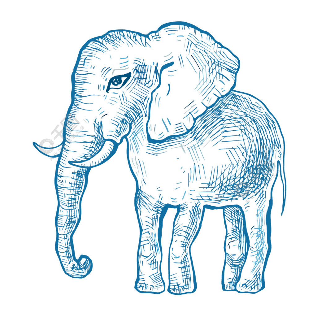 大象简化图图片