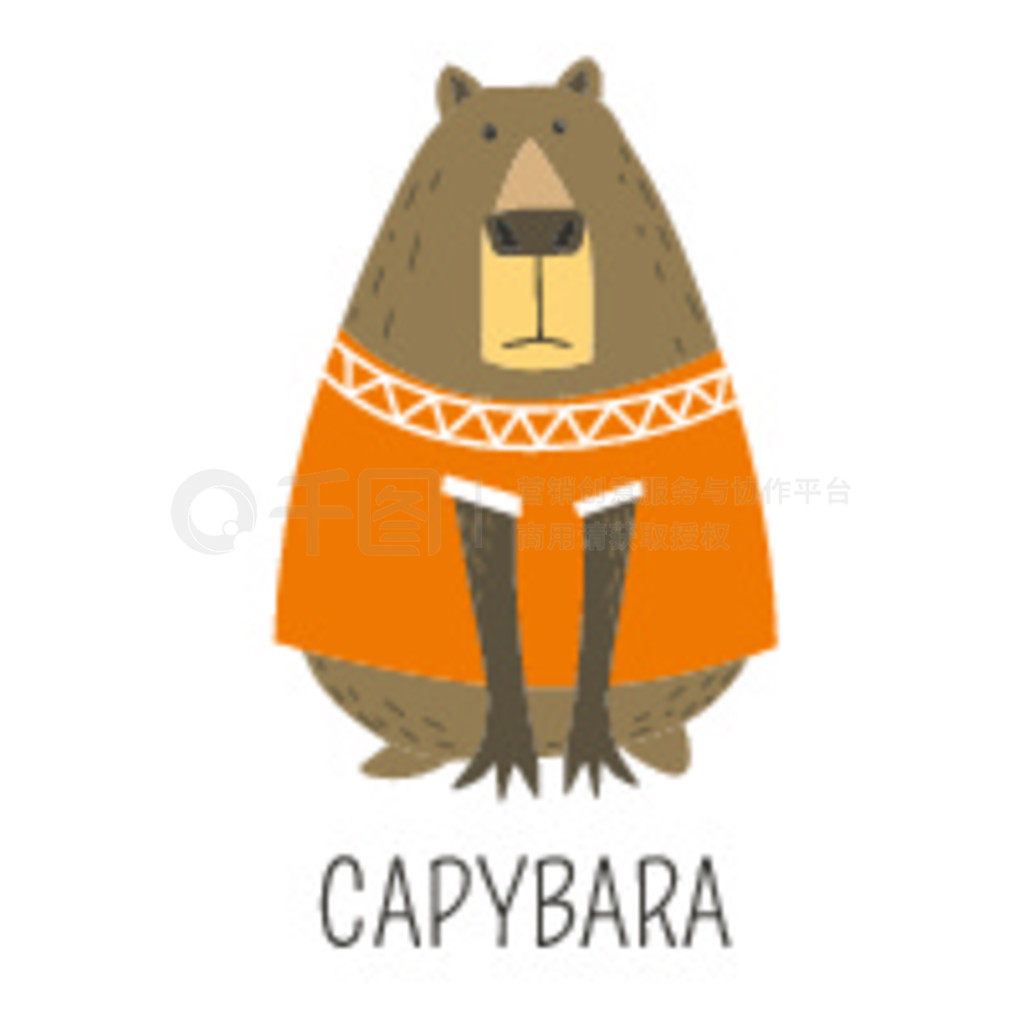 Capybara Hydrochoerinae Ĵ鶯ﴩʸ֯ë¡ Sough America ĶȻҰ·ϵĿɰɫˮ֯ëµĲ