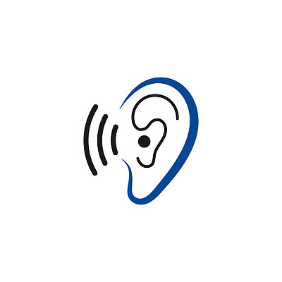 180听力标志模板矢量图标设计18171响在耳朵蓝色渐变概念图标受伤疼痛