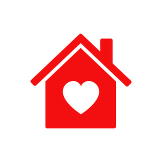 房子爱心logo图片