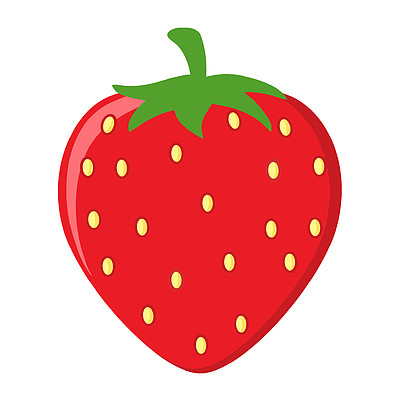 263草莓水果卡通画简单设计
