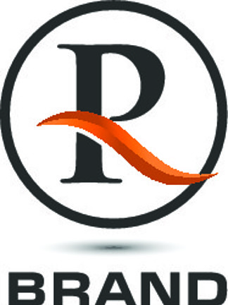 商业公司字母 R 旋风标志设计模板。字母 R 标志矢量模板的简单和干<i>净</i>的平面设计。商业的字母 R 标志。