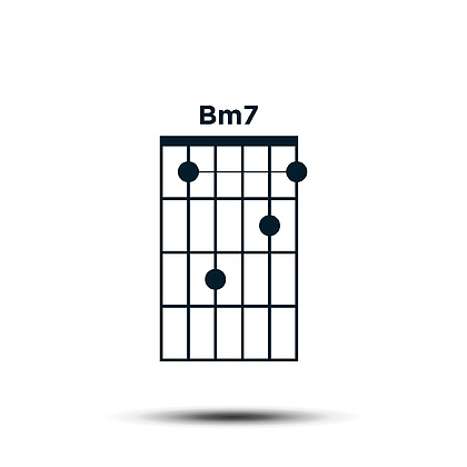 bm i>7 /i>,基本吉他和絃 i>圖 /i> i>圖 /i> i>標 /i>矢量模板