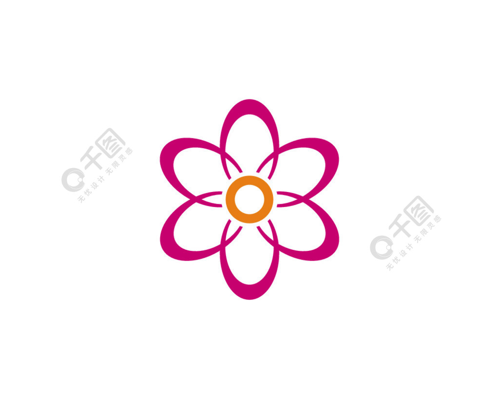 带花的logo设计图片