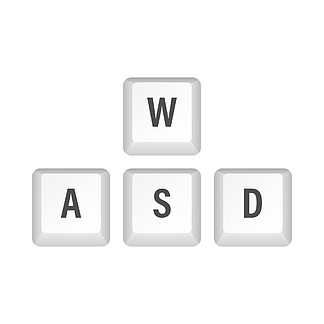 WASD 计算机键盘按钮。桌面界面。网页图标。游戏和网络运动。矢量股票插图。 WASD 计算机键盘按钮。桌面界面。网页图标。游戏和网络运动。矢量股票插图。
