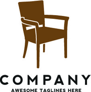 创意简约的椅子家具标志设计理念