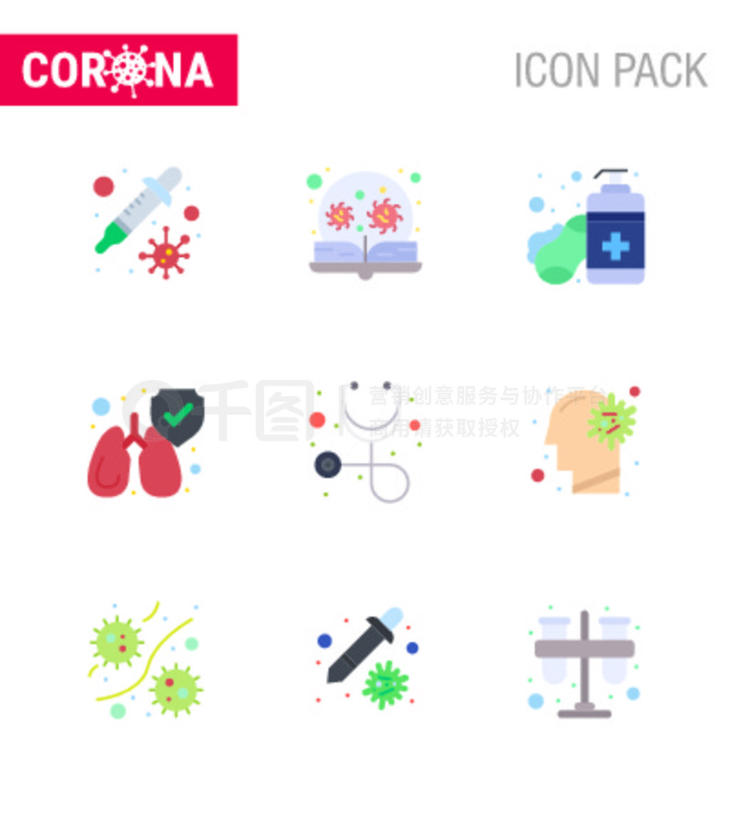 Covid-19 Protection CoronaVirus Pendamic 9ƽɫͼ꼯ҽƱࡢΡֲԹ״2019-novýԪ