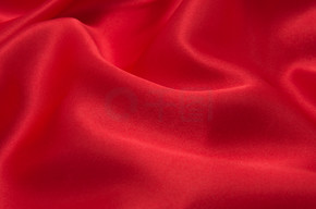 红色缎子或丝绸织物作为背景