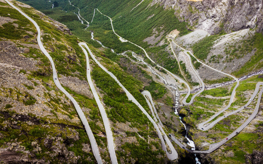 ͼ Trolls Path Trollstigen  Trollstigveien Ųŷѷ羰ɽ··ߡŲ޶˹ٸɽ·