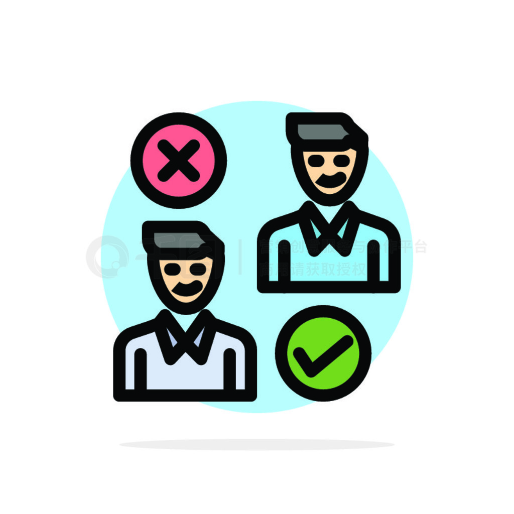 Group, User, Job, good, cancel Abstract Circle Background Flat color ͼ