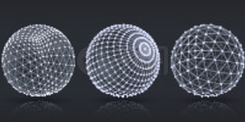 网格球体。具有抽象网或线框的逼真的 3D 地球仪，用于化学或生物学、信息图表、圆形粒子结<i>构</i>概念。向量集以圆形线框结<i>构</i>连接。网格球体。具有抽象网或线框的逼真的 3D 地球仪，用于化学或生物学、信息图表、