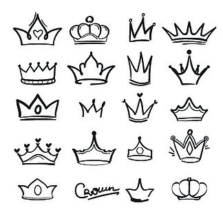 女王皇冠符号图案大全图片