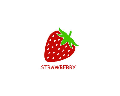 草莓标志模板矢量图标插图设计