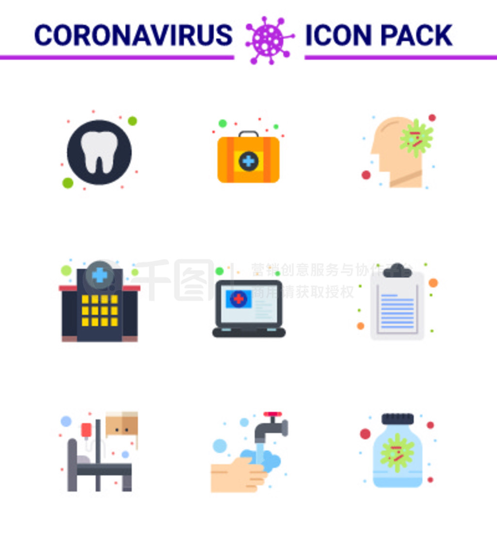  Corona вΪ CORONAVIRUS 9 ƽɫͼҽơҽơСҽԺԹ״ 2019-nov Ԫصͼ