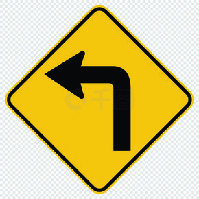 交叉路口预告标志图图片