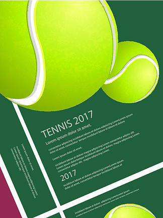 网球锦标<i>赛</i>海报矢量图