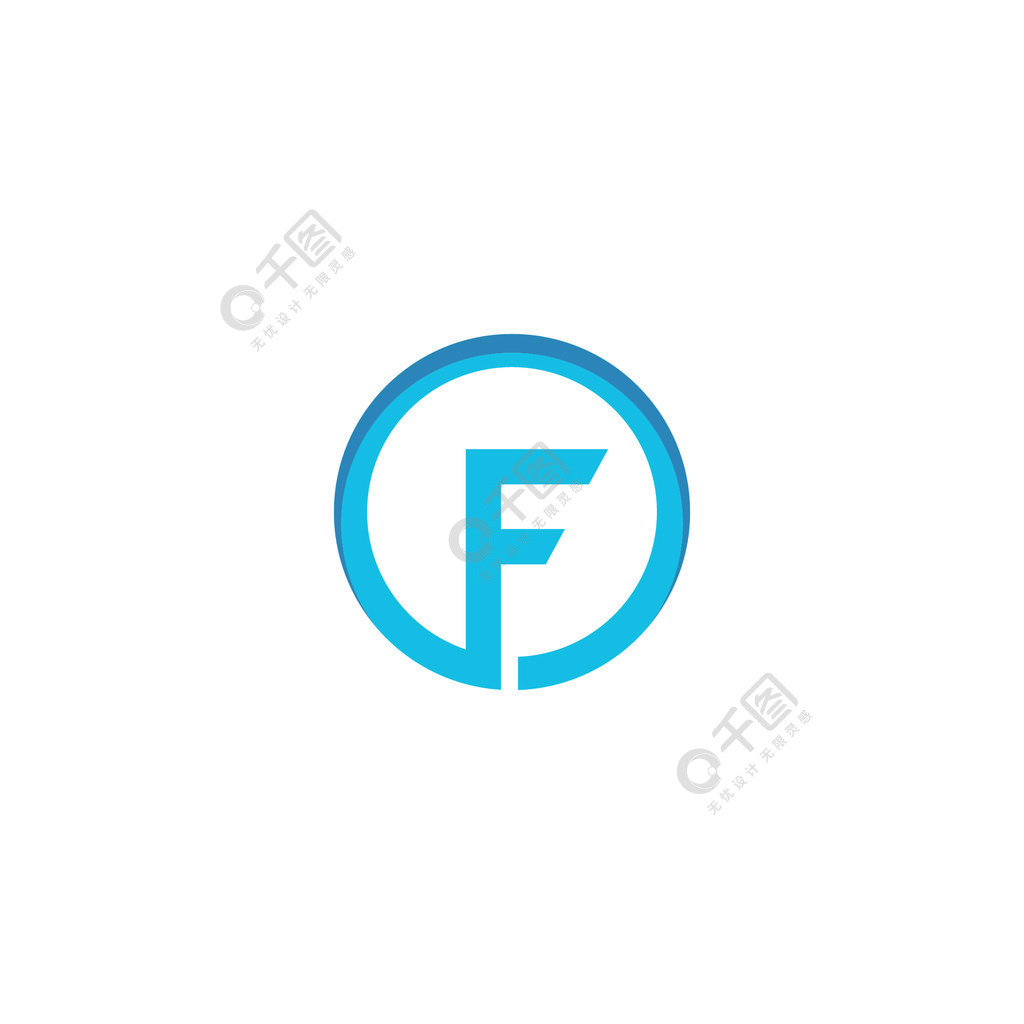 字母f标志图标设计模板元素