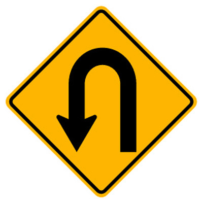 曲线路段交通标志图片