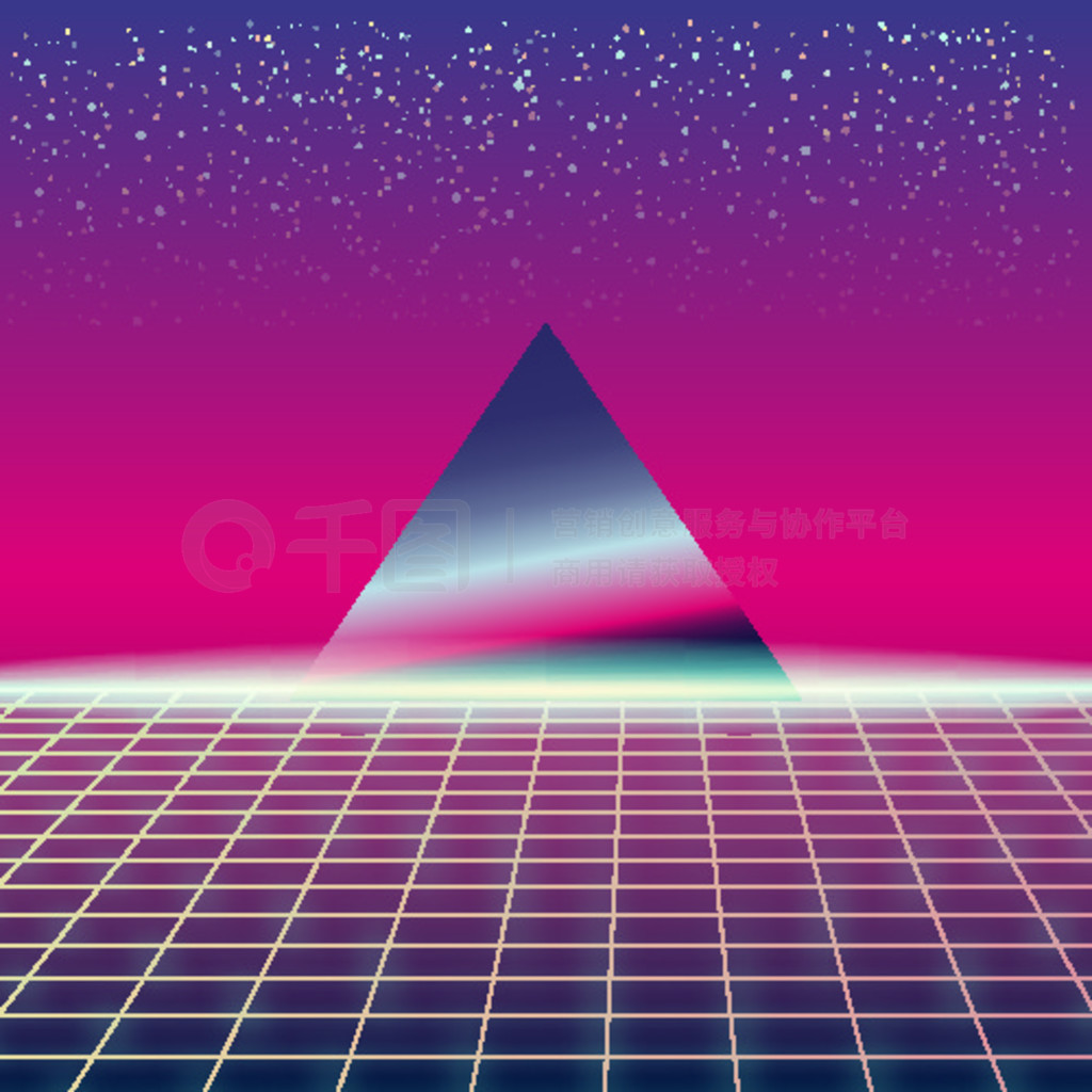 Synthwave δɾͷļ Synthwave δɾͷļ޺沨ƺԪؿƻ 80  90 ռ䡣ʸͼģ뱳