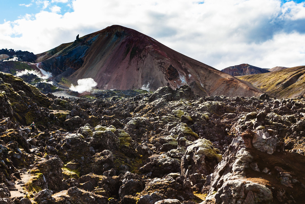 ǰ-9 ´ӱߵص Fjallabak Ȼ Landmannalaugar  Laugahraun ɽҳͲ˹̹ɽ