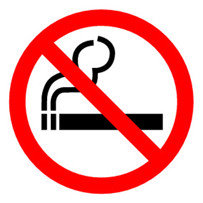 白色背景上的禁止吸烟符号符号隔离,矢量图 eps10