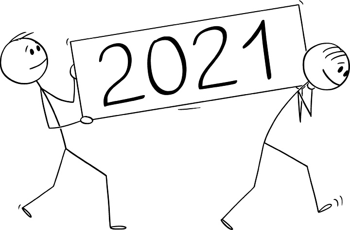 2021台历封面简笔画图片