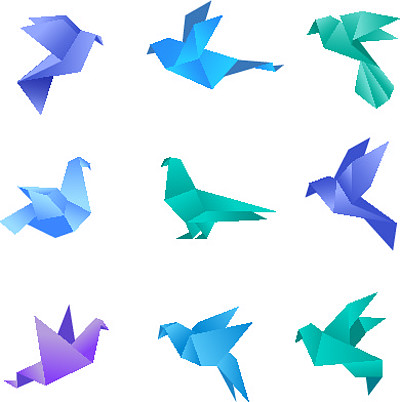 简单几何图形的鸟图片