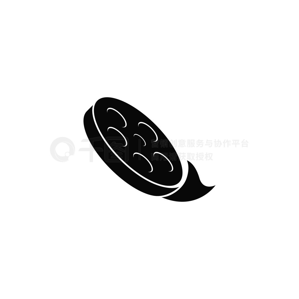 Film roll logo - vector black cinema and movie design element or icon - ʸͼ