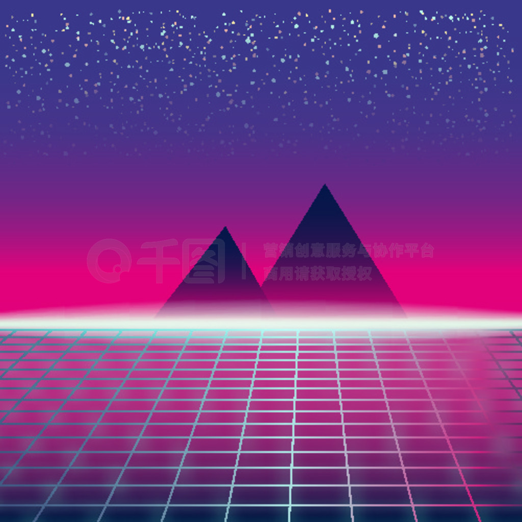 Synthwave δɾͷļ Synthwave δɾͷļ޺沨ƺԪؿƻ 80  90 ռ䡣ʸͼģ뱳