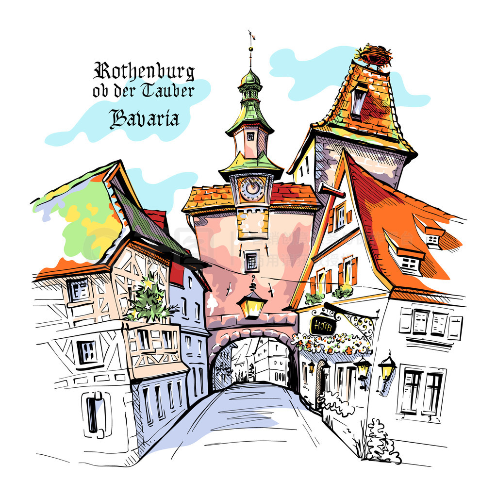 ϳ Rothenburg ob der Tauber  Markusturm ʸɫ裬Ϊͷݡ Rothenburg ob der Tauber¹