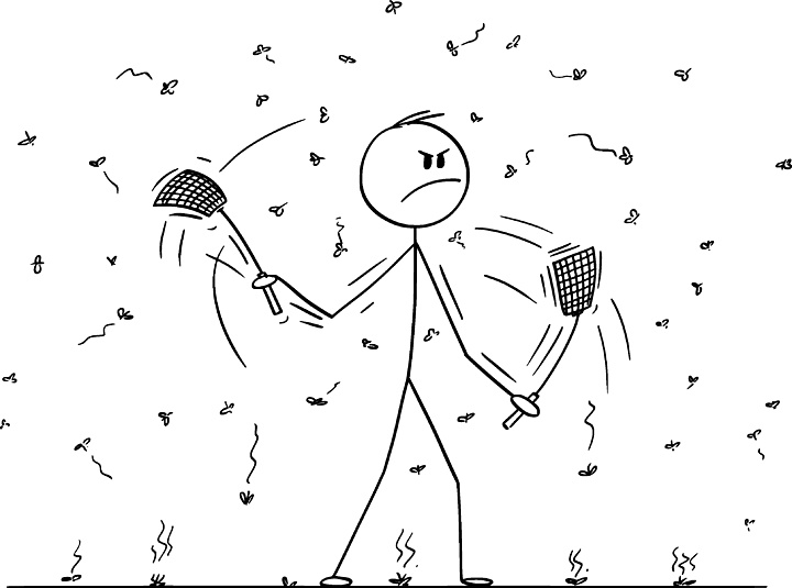 蚊子被拍死的图片卡通图片