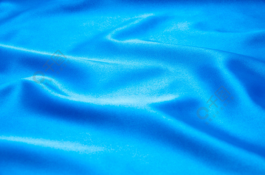 光滑优雅的蓝色丝绸可以用作背景