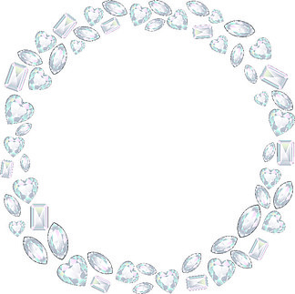 <i>宝</i><i>石</i>插图，不同形状的钻<i>石</i>设计在白色背景。