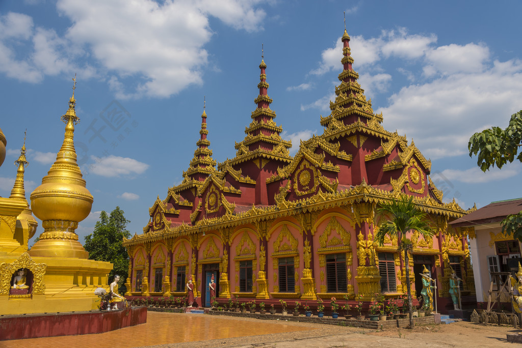 缅甸风格的寺庙叶市