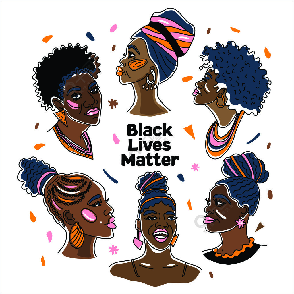 黑人社区一群非洲人人权反对种族主义黑人社区一群如此美丽的非洲妇女