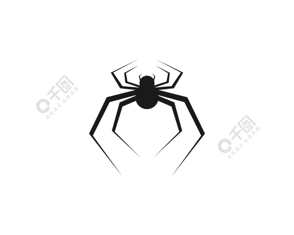 蜘蛛符号矢量图标插画设计