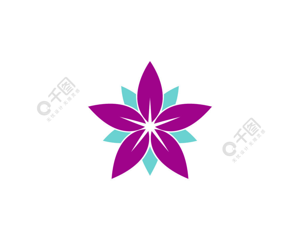 带花的logo设计图片