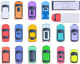 <i>顶</i><i>视</i><i>图</i>汽车。汽车运输、卡车和汽车车<i>顶</i>的车辆运输。城市交通、汽车交通平面矢量集。汽车卡车和车辆，上<i>图</i>的汽车。<i>顶</i><i>视</i><i>图</i>汽车。汽车运输、卡车和汽车车<i>顶</i>的车辆运输。城市交通、汽车交通平面矢量集
