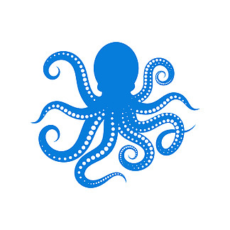 蓝色章鱼图标浏览器图片