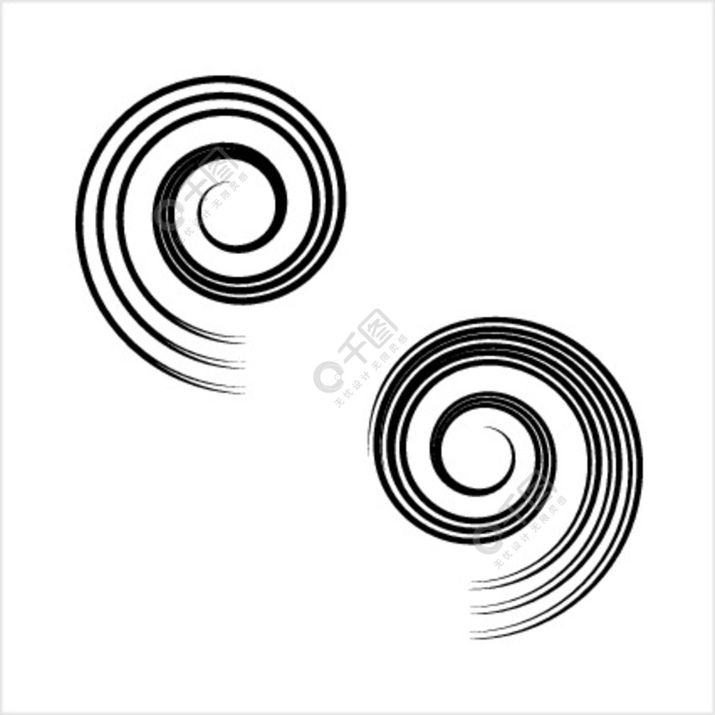 螺旋设计螺旋形状矢量艺术插画