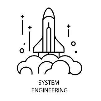 火箭发射和系统工程隔离轮廓<i>图</i>标矢量。草稿或草<i>图</i>、宇宙飞船开始、建筑和空间技术标志或标志。内部机制项目或计划，科学。系统工程和火箭发射隔离轮廓<i>图</i>标