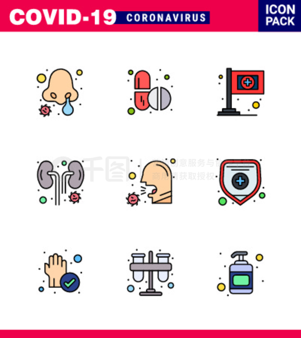 Covid-19CoronaVirus Pendamic 9ƽɫͼ꼯ҽƱԡࡢȾԹ״2019-novýԪ