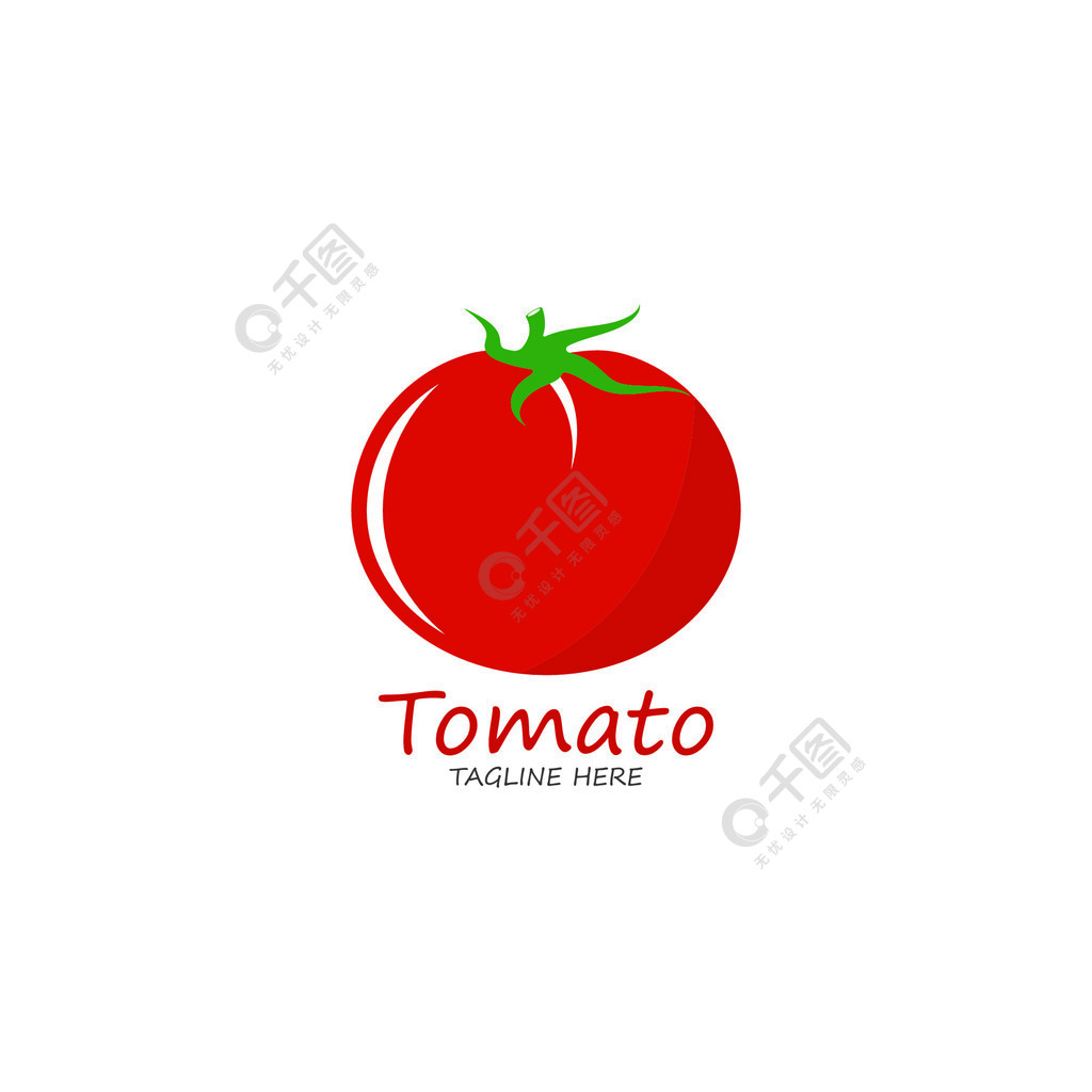 番茄标志矢量图标设计